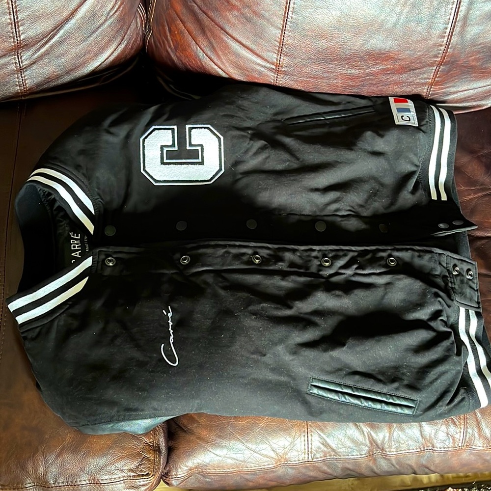Large Carré Black bomber Jacket
